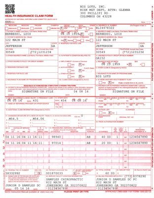 insurance-claim-form - Chiropractic Billing And Coding