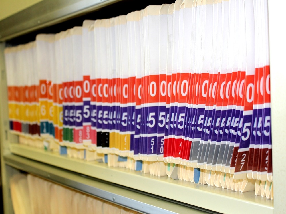 Prenumbered Color Coded Patient File Folders