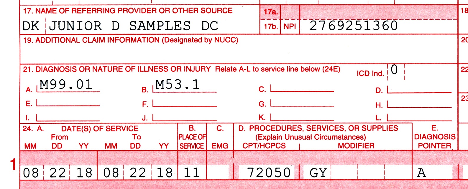 xrays Chiropractic Billing And Coding